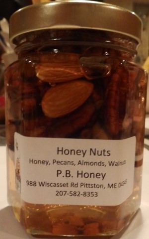 A picture of honey nuts